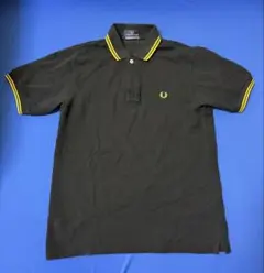 Fred Perry ポロシャツ Mサイズ ブラック イエロー m3600 - メルカリ