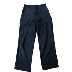 ユニクロ ワイドストレート カーゴパンツ ダークグレー サイドポケット付き