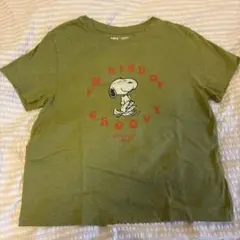 UNIQLO ユニクロ【M】スヌーピーコラボTシャツ 黄緑色