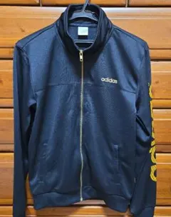 adidas 黒 ジャージセットアップ