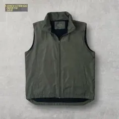 裏フリースナイロンベスト ギミックベスト フード収納 ミリタリー テック Y2K