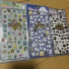 新品　シマエナガ　ストーン付きジュエルプチドロップシール　国内正規品　黒色