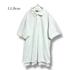 【最終価格】エルエルビーン L.L.Bean ポロシャツ M 白 半袖 綿100
