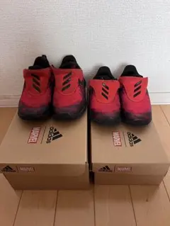 【2足SET】adidas×スパイダーマンスニーカー 15.0㎝＆14.0㎝