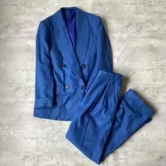used vintage スーツセットアップ　パンツセットアップ　ブルー　青