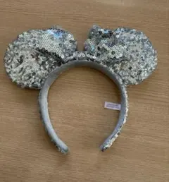 ディズニー　スパンコールカチューシャ　シルバー