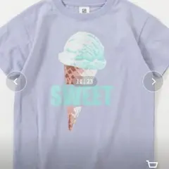 アイスクリームプリント Tシャツ ラベンダー