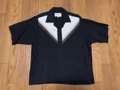 50's ビンテージ古着◇King Louie◇プリントボーリングシャツ◇黒 Mのサムネイル