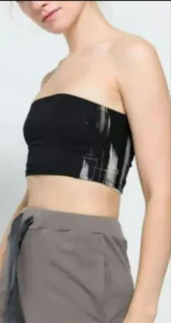 【人気商品】アマテラスの数量限定ストライプ模様 ブラック ベアトップ