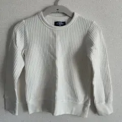 ワッフル　ロンT 長袖カットソー 120 ホワイト