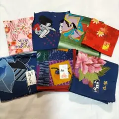 和柄ハンカチ レディースハンカチ7枚セット