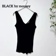 BLACK by moussy Vネック リブタンクトップ ブラック サイズ2のサムネイル