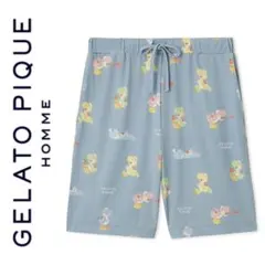 ジェラートピケ オム【スーパーマリオ】【メンズ】 ヨッシーハーフパンツ Mサイズ