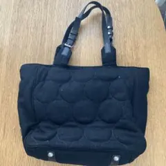 agnès b. キルティングトートバッグ 黒