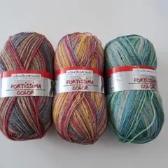 ソックヤーン　FORTISSIMA COLOR 3色セット