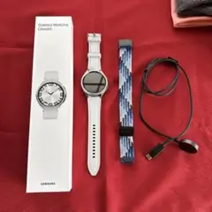 大人気Galaxy Watch6 Classic シルバー 本体と予備バンド