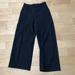 ブラッシュドジャージーワイドパンツ　S