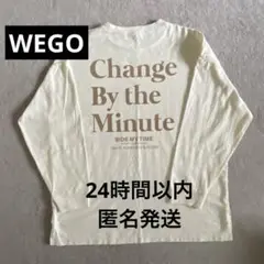 【匿名配送】WEGO ロンT 長袖 バックプリント オーバーサイズ　フリーサイズ