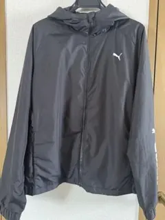 【美品】PUMA プーマ ウインドブレーカー Lサイズ ブラック フード付