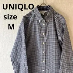 UNIQLO ユニクロ イネス 長袖 ギンガムチェックシャツ レディース M