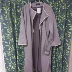 タグ付きRAFRAF グレーパープル ロングコート