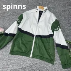 spinns ブルゾン　ジャンパー　ホワイト　グリーン　F ロゴのサムネイル