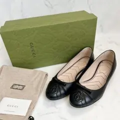 GUCCI ブラック GG マーモントフラットシューズ バレエシューズ 36のサムネイル