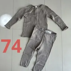 H&M ベビー服　セットアップ　シルク　コットン