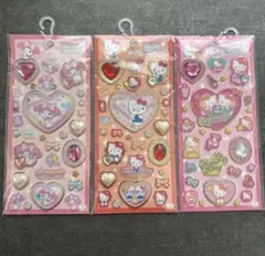 ✨️美品✨サンリオ キラキラジュエルシール ハローキティ マイメロディ 3枚セット