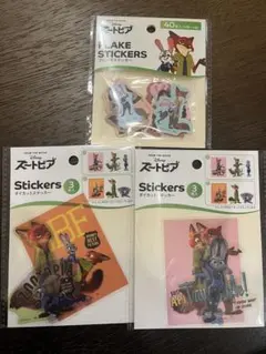 正規品 ズートピア フレークシールとステッカーセット 40枚入り