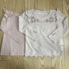 ピンク系　長袖カットソー 100cm 2枚