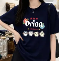 ちいかわオリオンビールTシャツ ネイビー