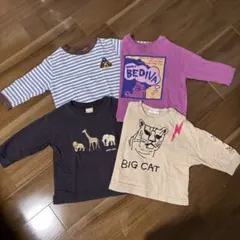 ベビー用長袖Tシャツ 4点セットまとめ売りmarkeys,petit main