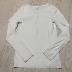 GAP モダンヘンリーネック Tシャツ 白　Sサイズ