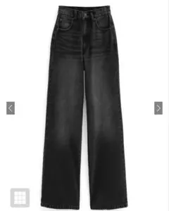 GRL ILLIT アイリット BEB ストレートワイドデニムパンツ ブラック