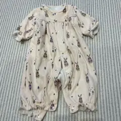 ウサギ柄ロンパース 60-70cm