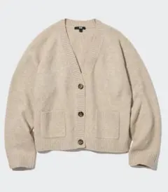 UNIQLO スフレヤーンVネックショートカーディガン