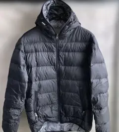 TAKA-Q フード付きリバーシブルダウンジャケット メンズS 黒 グレー