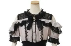 lizlisa オープンショルダーフリルブラウス　半袖