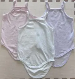 ベビー肌着 90㎝ キャミソールロンパース3枚セット