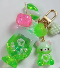 レジンチャーム レジンキーホルダー スイカジュース ミニチュア