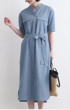 【洗える／SETUP可能／3WAY】デニムライクシャツワンピース※色違いですのサムネイル