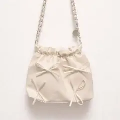 リボン付き手持ちバッグ　SHEIN　一度使用