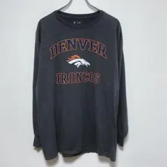 e*4様 NFL デンバーブロンコス 長袖Tシャツ ロンT 霜降りグレー XLのサムネイル