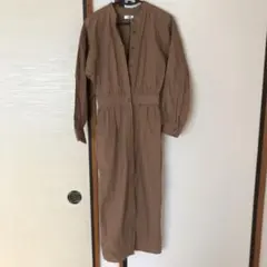 LOWRYS FARM ブラウン シャツワンピース 長袖