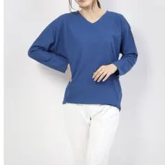 レディース　青　長袖