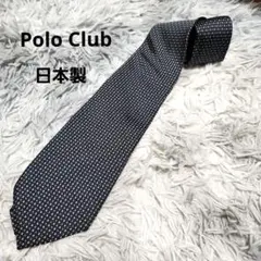 ポロクラブ ブランド ネクタイ ドット 小紋柄 シルク メンズ ネイビー 日本製