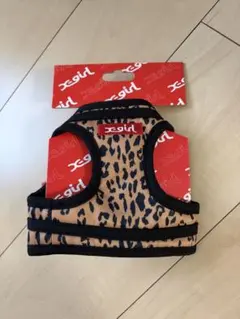 エックスガール　ボックスロゴ　ヒョウ柄 犬用 ハーネス S xgirlのサムネイル