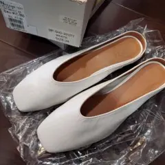 本革　定価17050円　ホワイト スリッポン 36サイズ