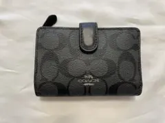 美品　COACH　二つ折り財布　F23553 財布　コーチ　黒